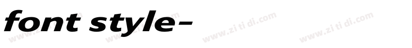 font style字体转换